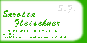 sarolta fleischner business card